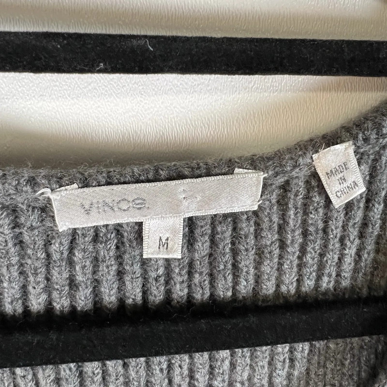 Vince Womens Sweater Dress Medium Gray Wool Blend Lagenlook Minimalist‎ Designer - Image 4