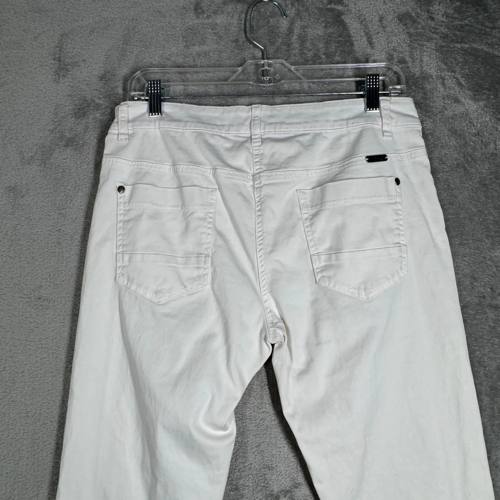 Barbour International White Vision Jeans Skinny Fit Motorcycle Style Size 12 - Image 5