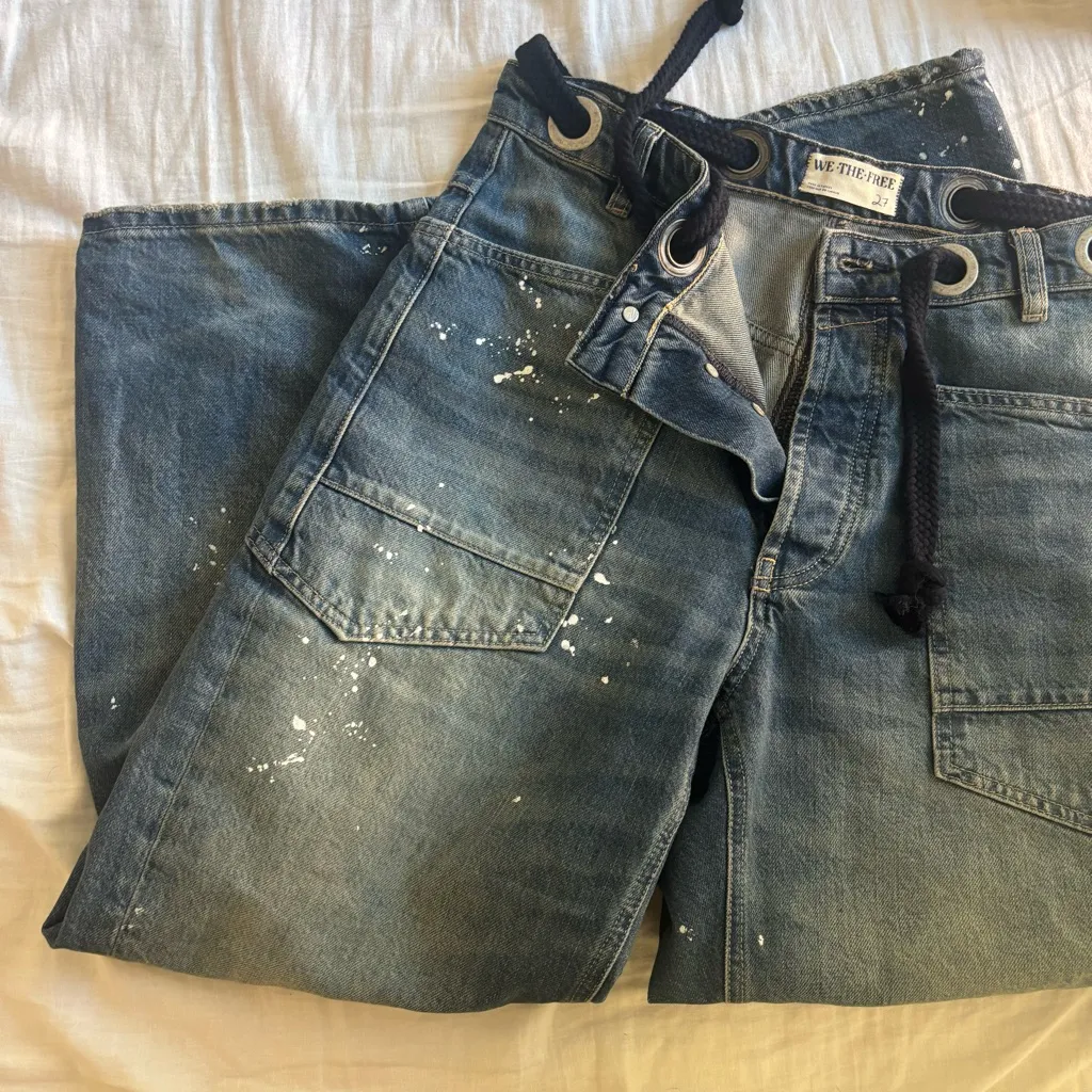 Free people we the free moxie pull on barrel jean in timeless blue - Image 3