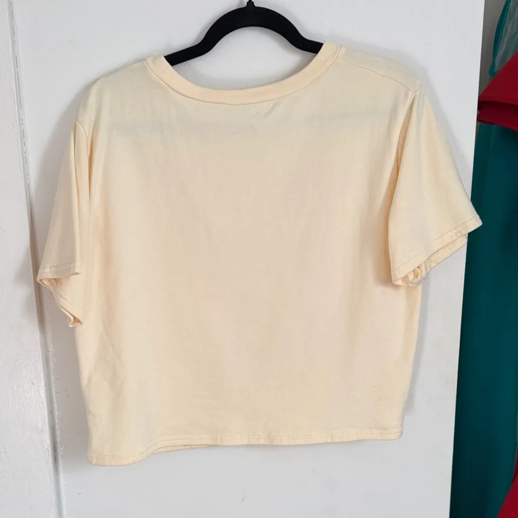 Peach Love California Cream Tee with Pink and Yellow Graphic - Image 2