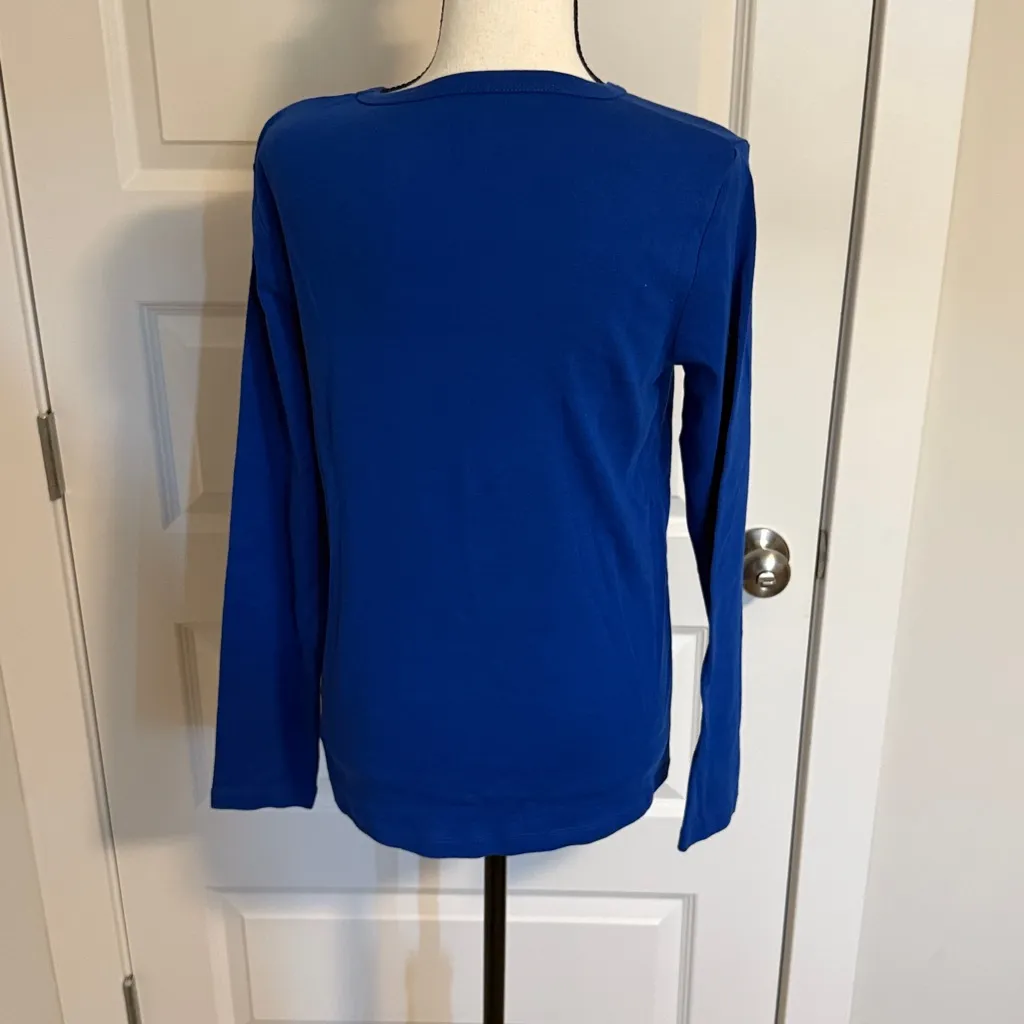 Joe Fresh|  Blue Basic Long Sleeve T-Shirt. Great for Layering. - Image 4