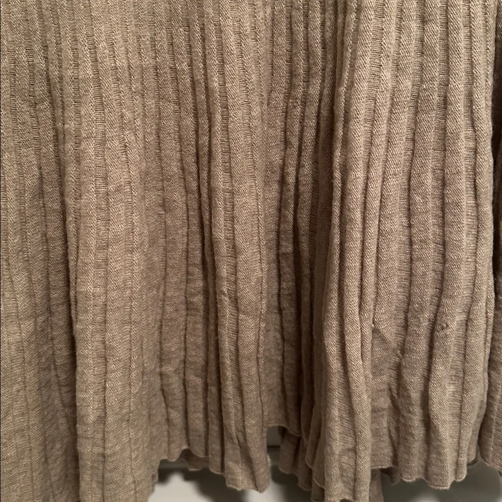 Lafayette 148 New York XL twin set 2 piece tank and open Ribbed Tan Cardigan - Image 6