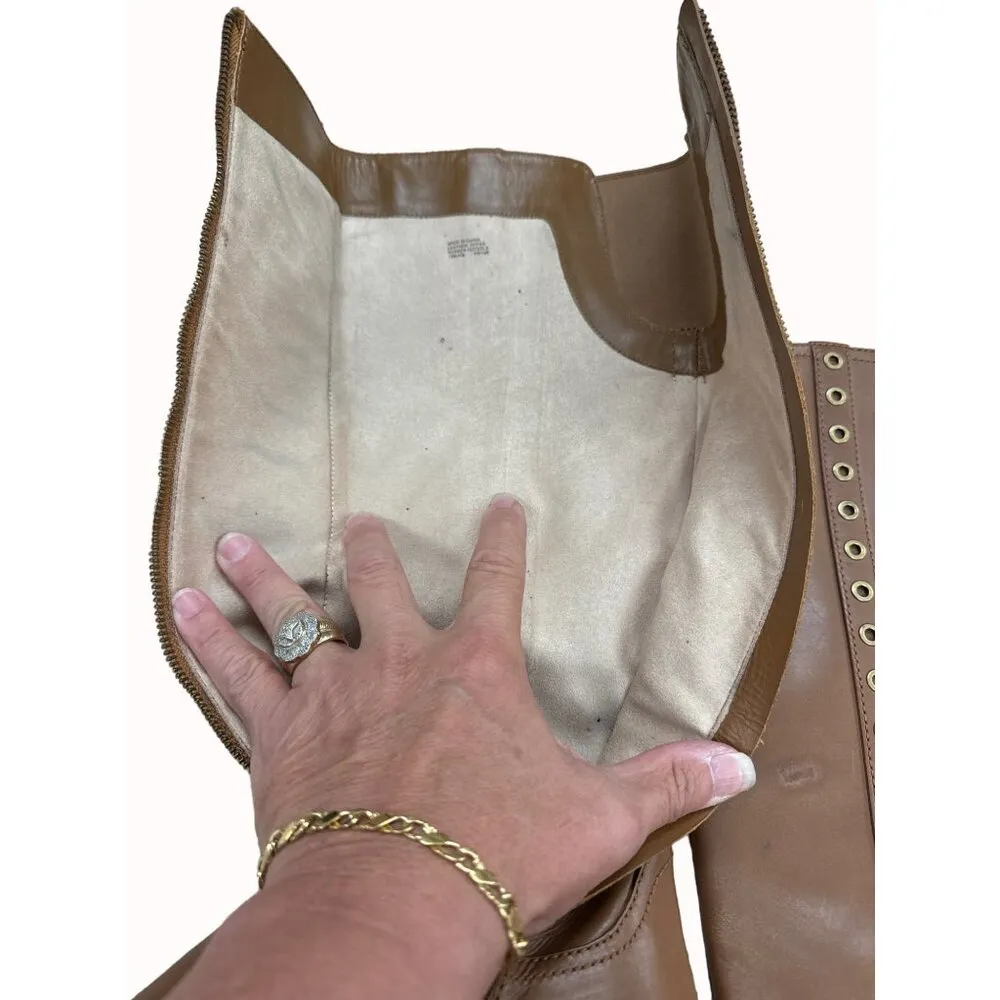 Michael Kors women’s over knee brown studded leather boots size 10M SKU 4654 - Image 7