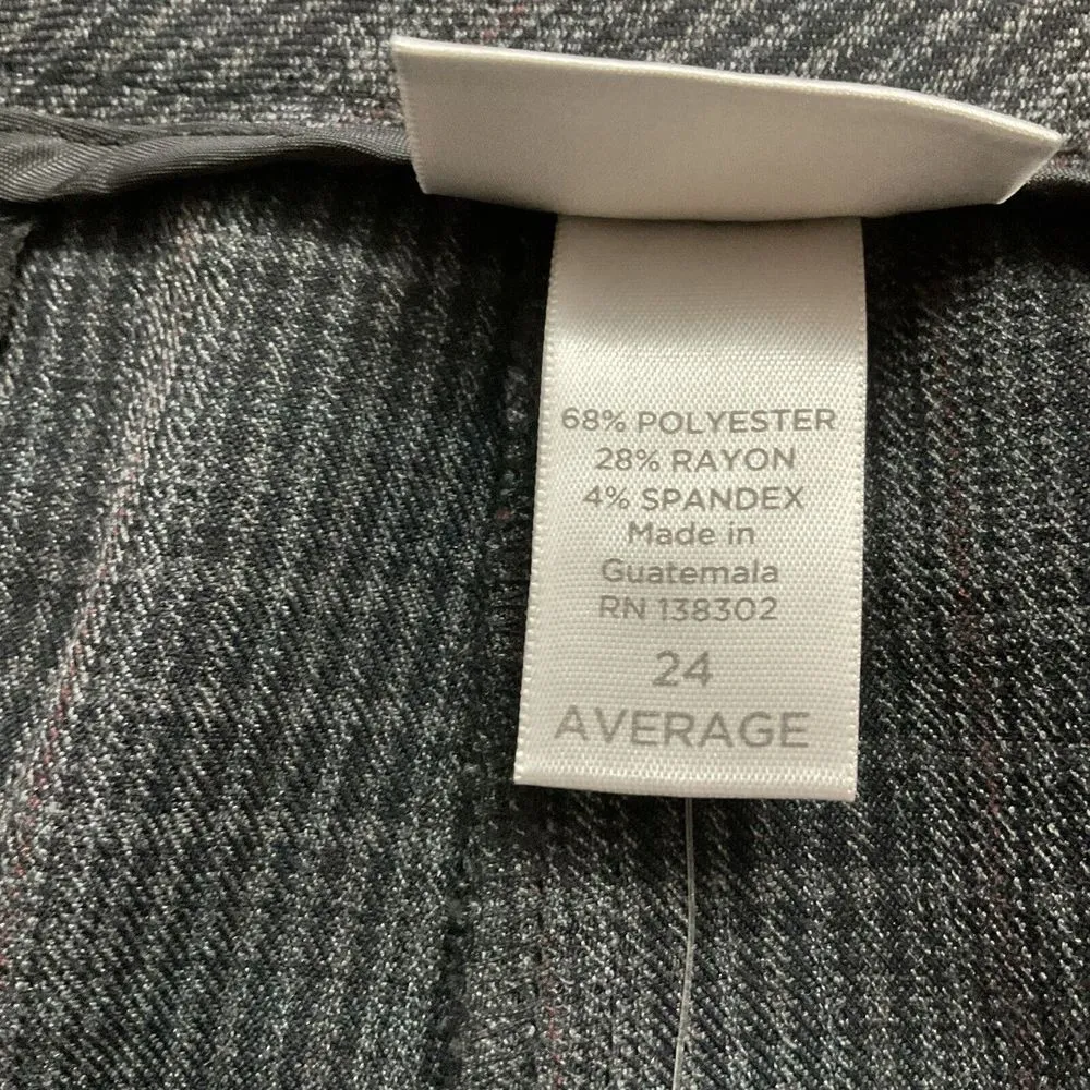 Avenue Tummy Control Trouser Plus Size 24 Plaid Slimming Dress Pants New Career Black - Image 6