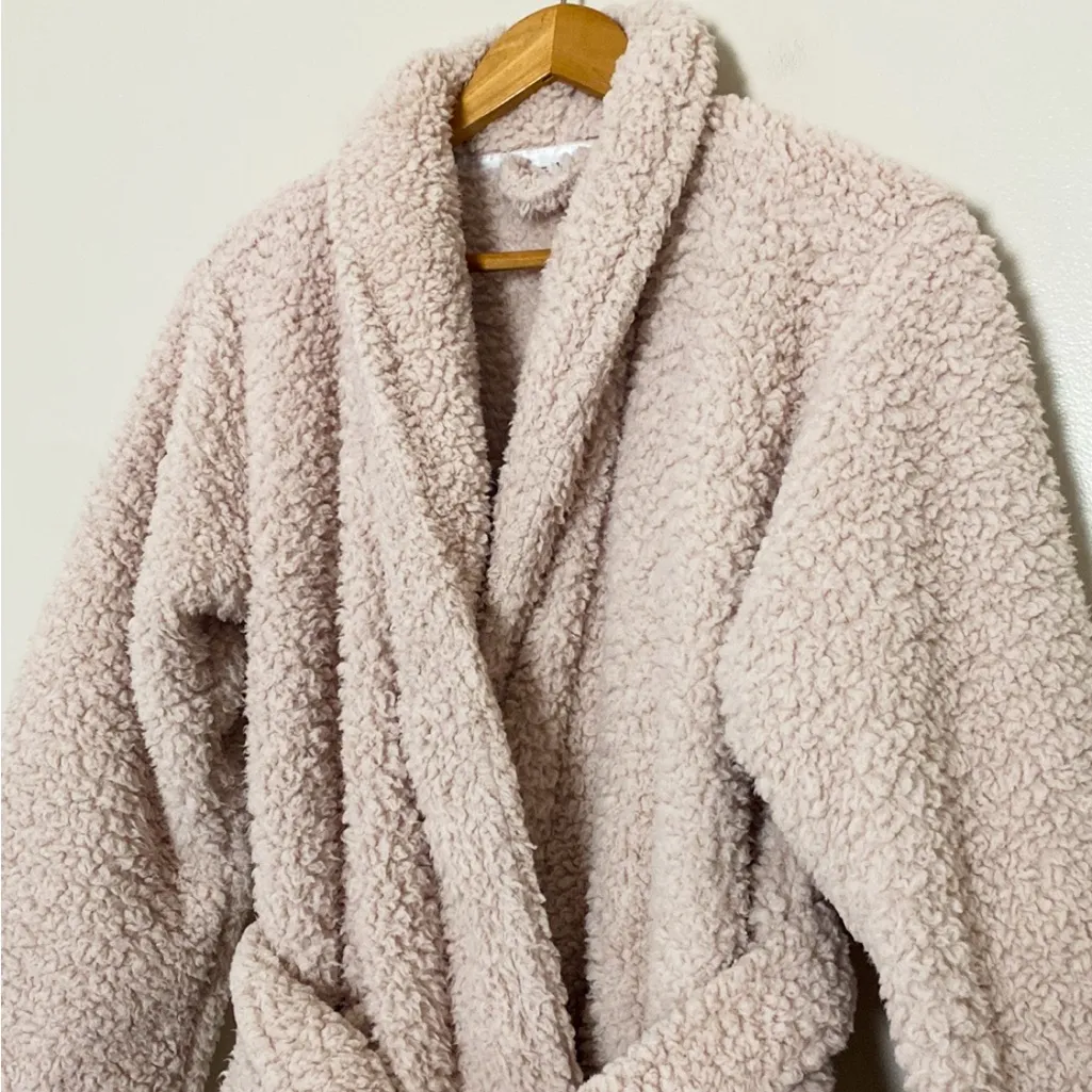 Pottery Barn Teddy Bear Robe Womens Pale Pink Size S - Image 3