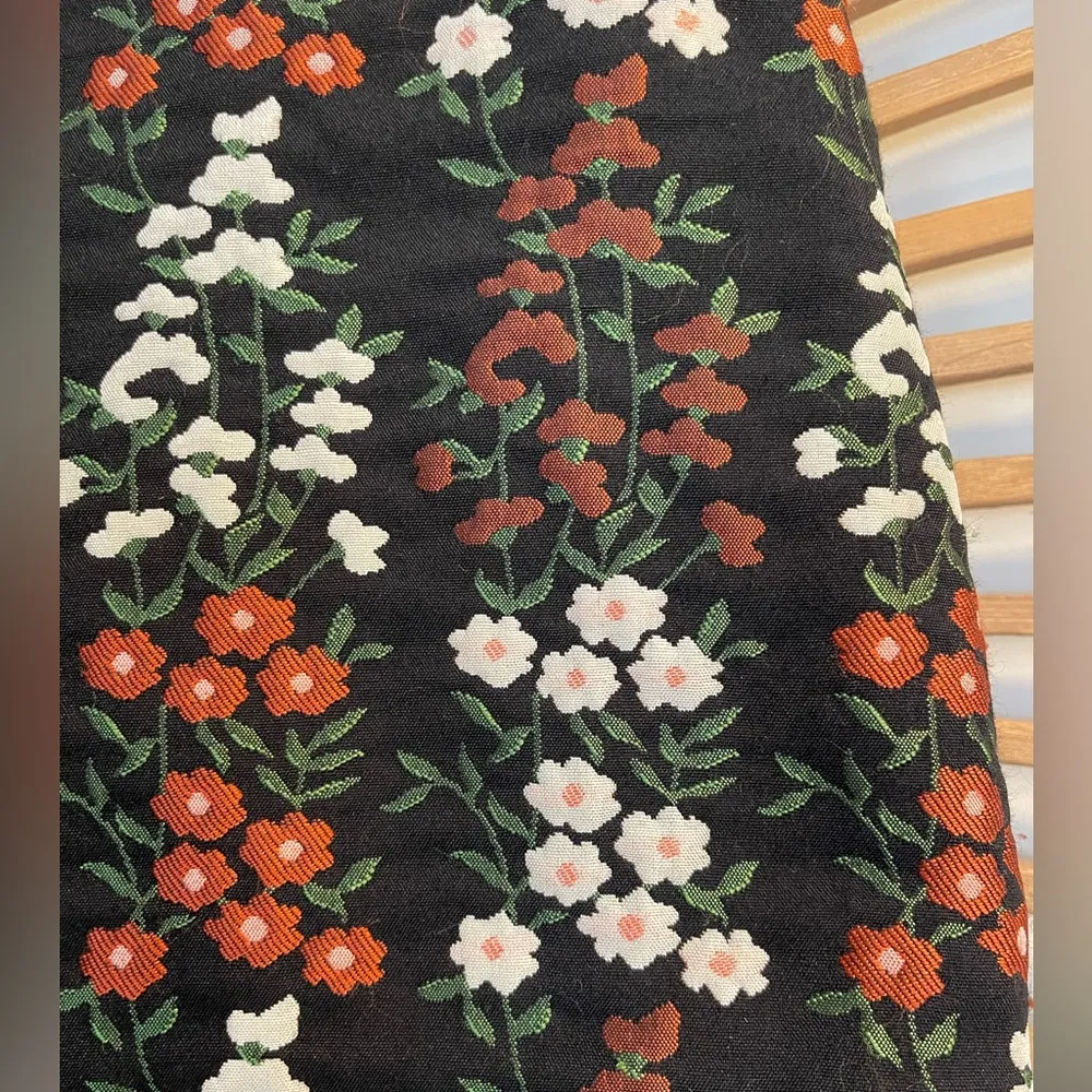 EUC Women’s Dotti Black Floral Print Mini Skirt Retro Twee Size 10 🧡 - Image 2