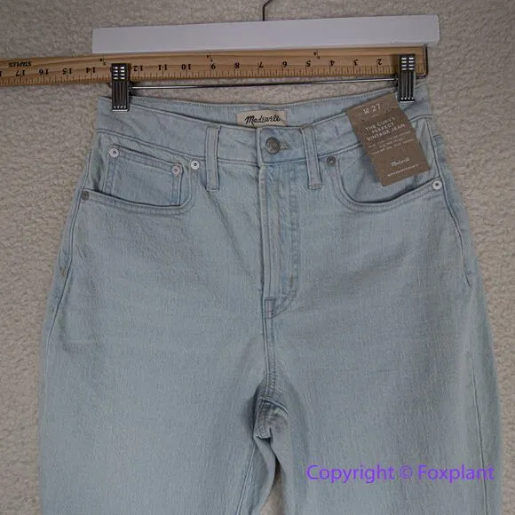 New! Madewell The Curvy Perfect Vintage Jean chesthunt‎ wash size 27 - Image 5