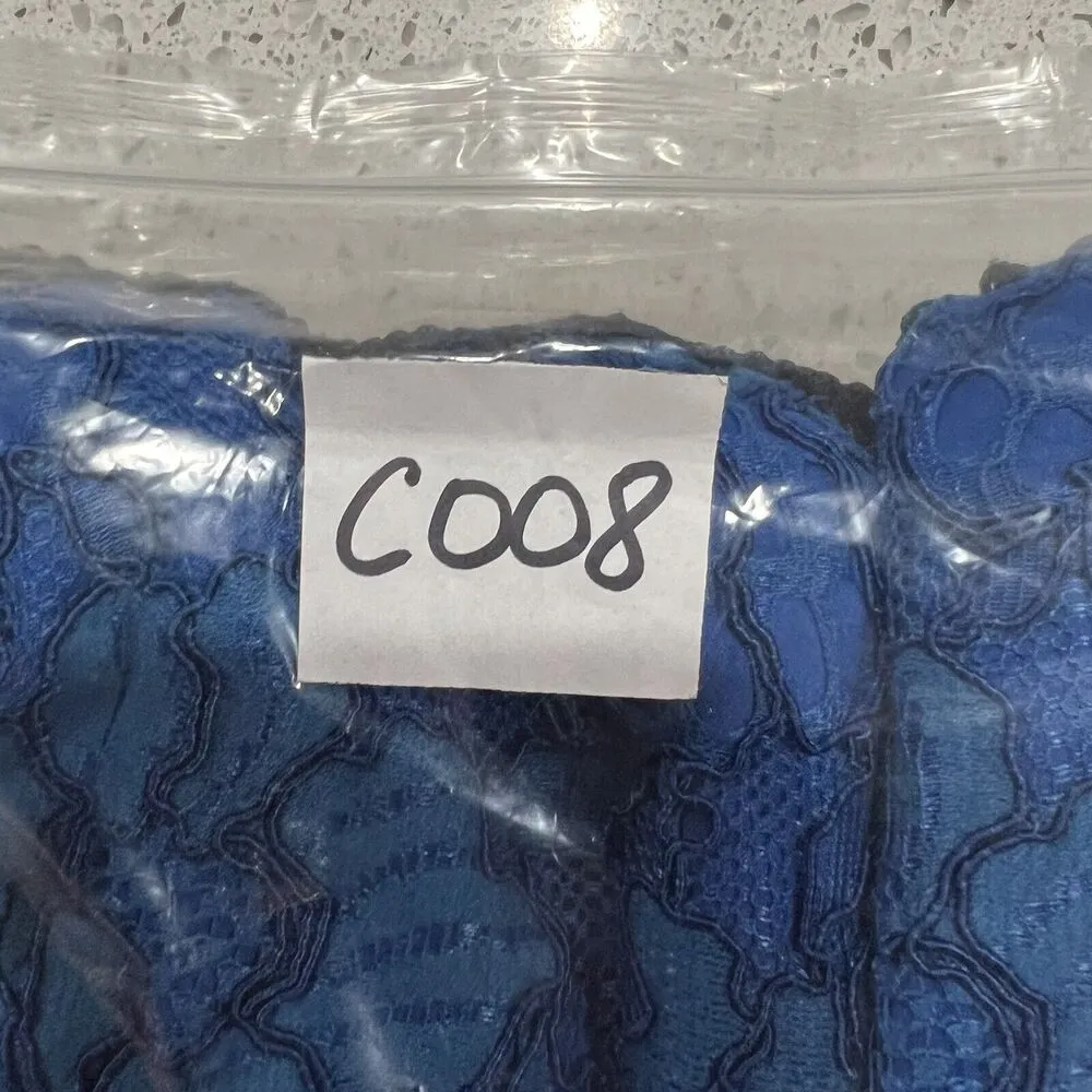 Alexis Size S Julianna Dress Blue Black Lace Halter Midi Bodycon High Neck Gown - Image 13