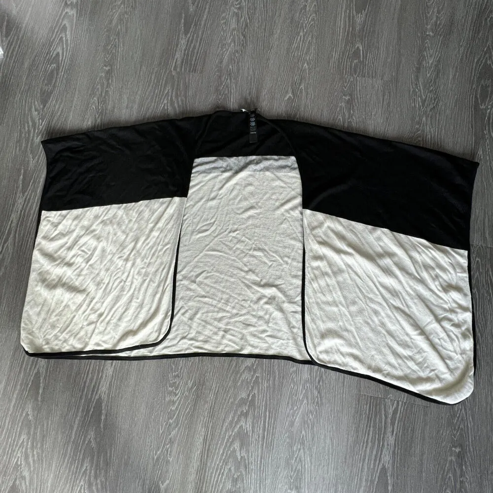 White House Black Market Cape Wrap One Sz Open Asymmetrical Cashmere Wool Blend - Image 12
