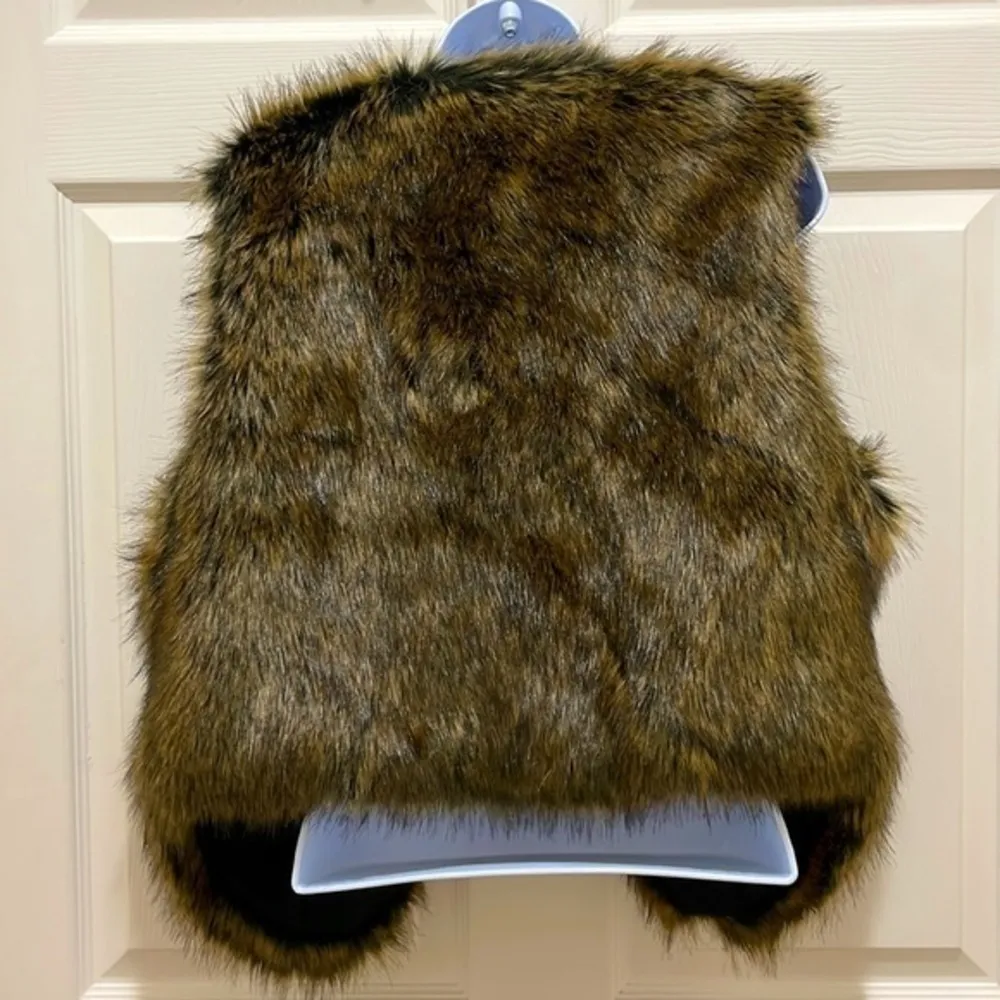 Elevenses by Anthropologie Brown Faux Fur Vest - Image 2