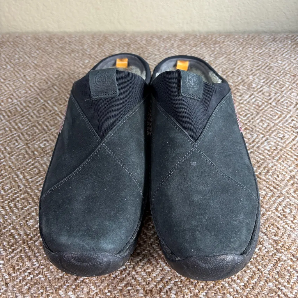 Timberland x Smartwool Power Lounger Clogs Sz 9 Black Suede Casual Outdoor Comfy - Image 3