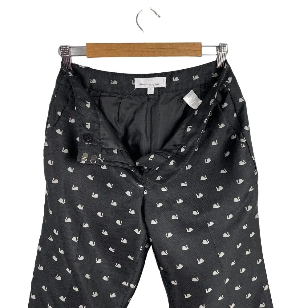 RSVP By Talbots Dress Ankle Hampshire Pants Black Swans High Waisted Size 4P - Image 15