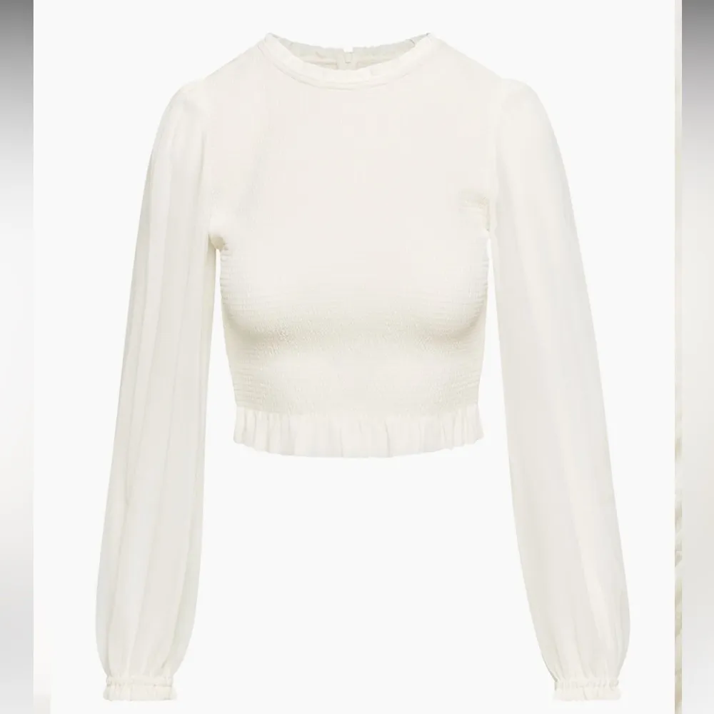 Tempest Smocked Ruffle Blouse White - Image 2