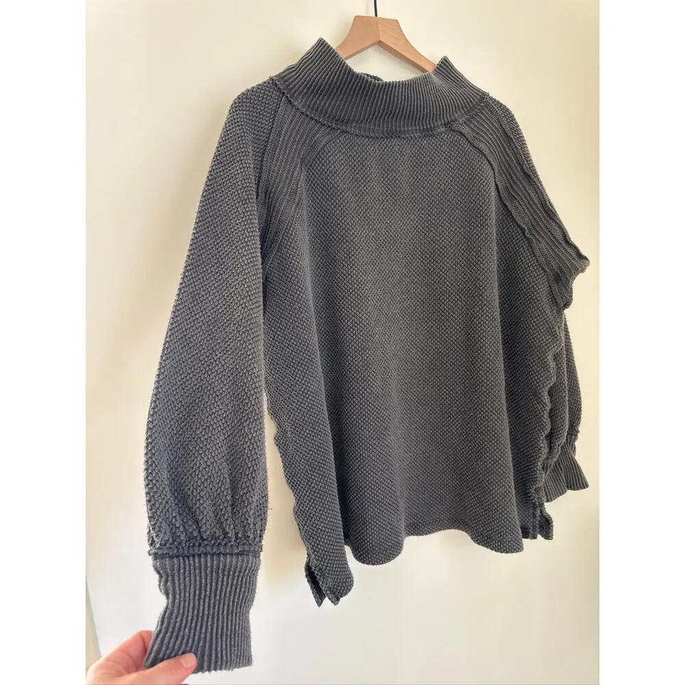 We The Free She's a Keeper Oversized Sweater in Gray - Large - Image 3