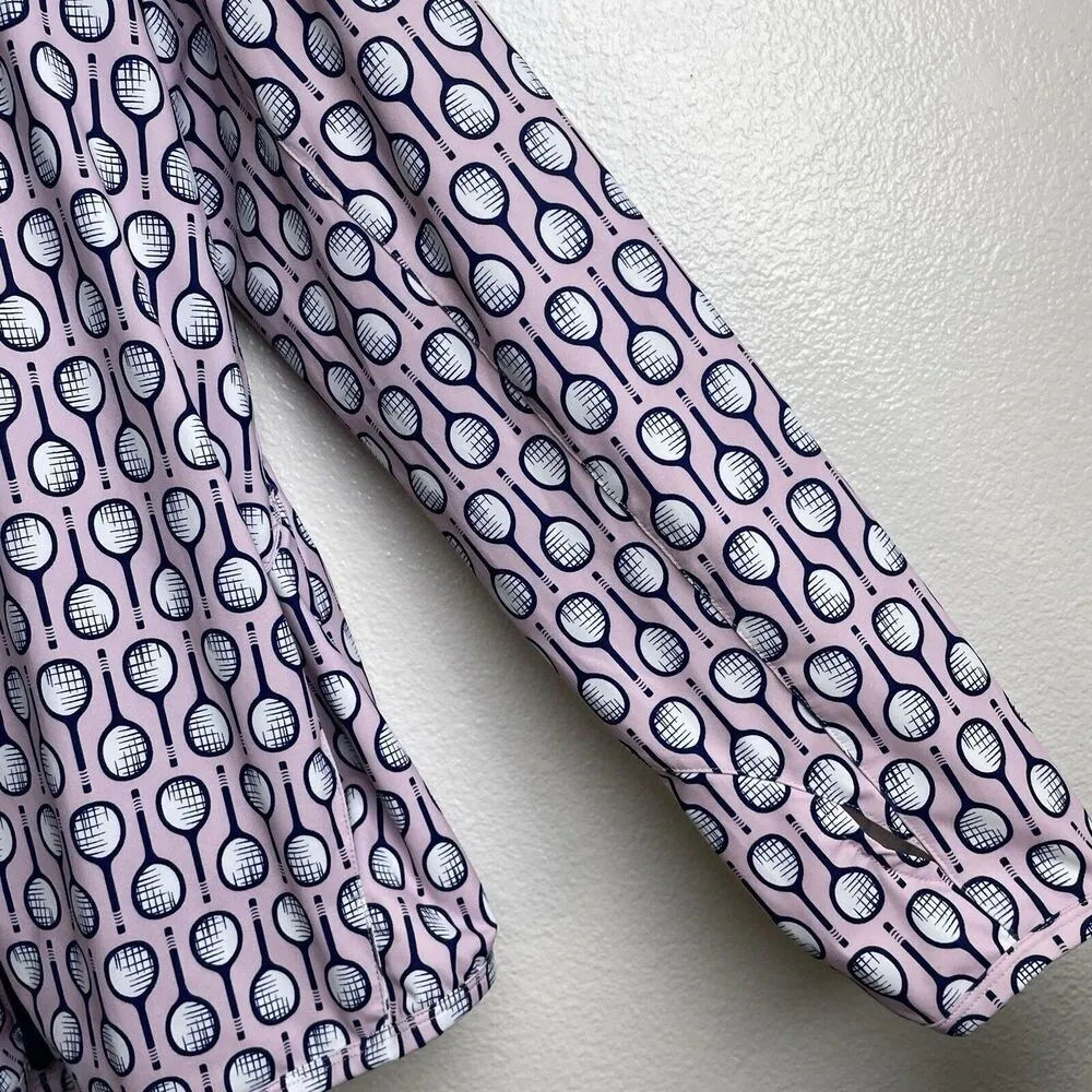 San Soleil Womens Jacket XL Pink Top Full Zip Long Sleeve Tennis Stretch UPF UV - Image 6