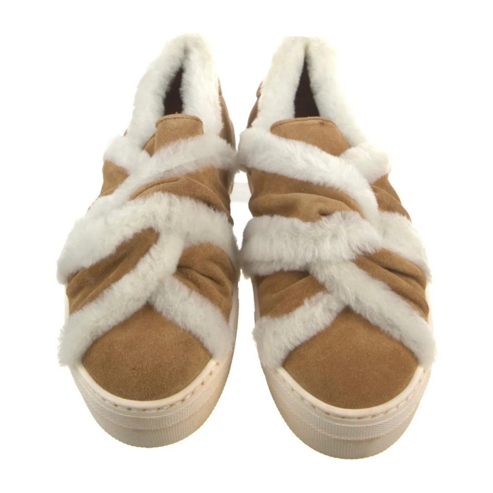 MAJE Suede Slip on Sneakers with Shearling Trim size 36 / 5.5 US - Image 3