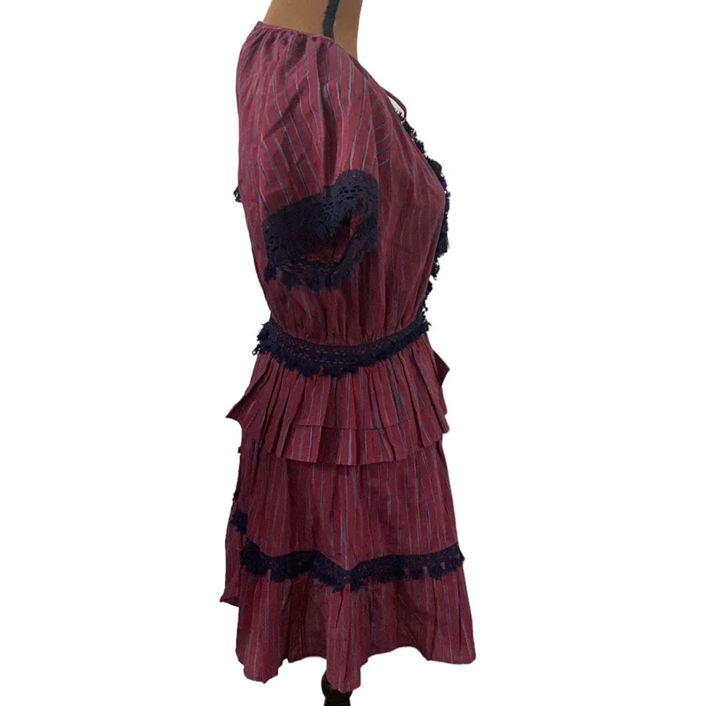 Sea New York boho peasant ruffled pom - Image 3