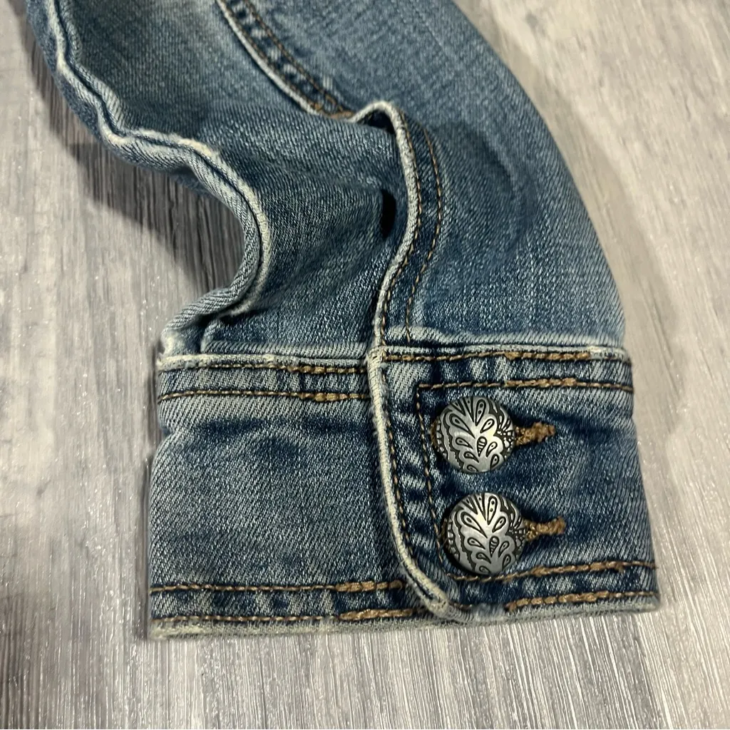 Prana Light Medium Classic Denim Jacket; Small Women's - Image 13