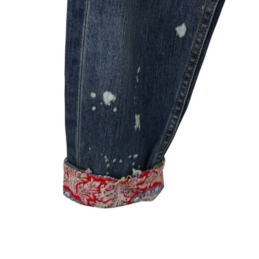 Anthropologie Pilcro The Heritage Boyfriend Distressed Patchwork Quilted Hem Siz - Image 4