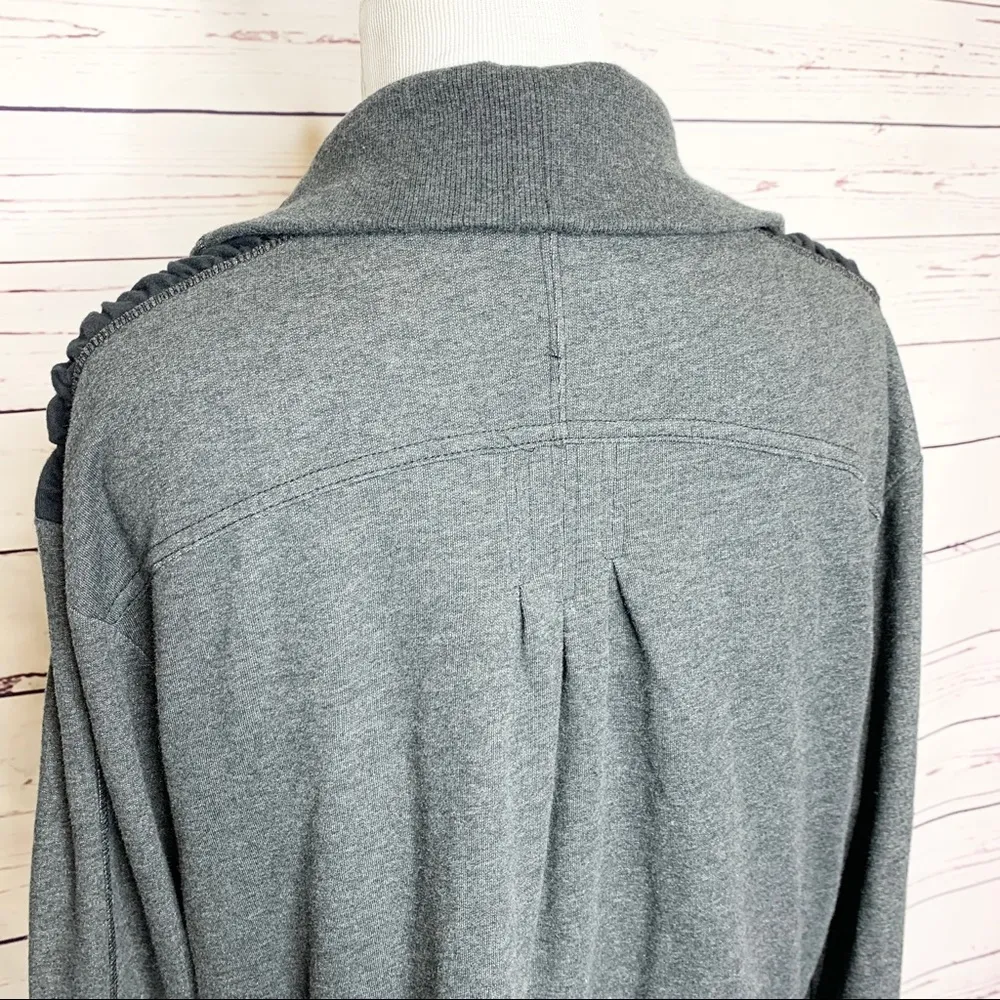 Champion Gray Cropped Full Zip Thumbhole Athletic Jacket Women’s Size XXL - Image 9