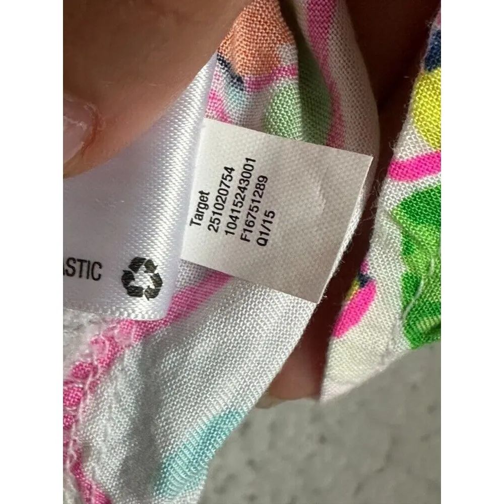 Lily Pulitzer X Target Nosey Posie Sleeveless V-neck Babydoll Blouse Floral XS - Image 4