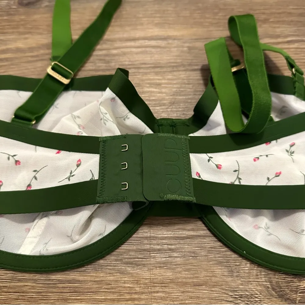 CUUP Floral Bra with Green Accents Limited Edition Sold Out Watercolor Floral Size undefined - Image 5