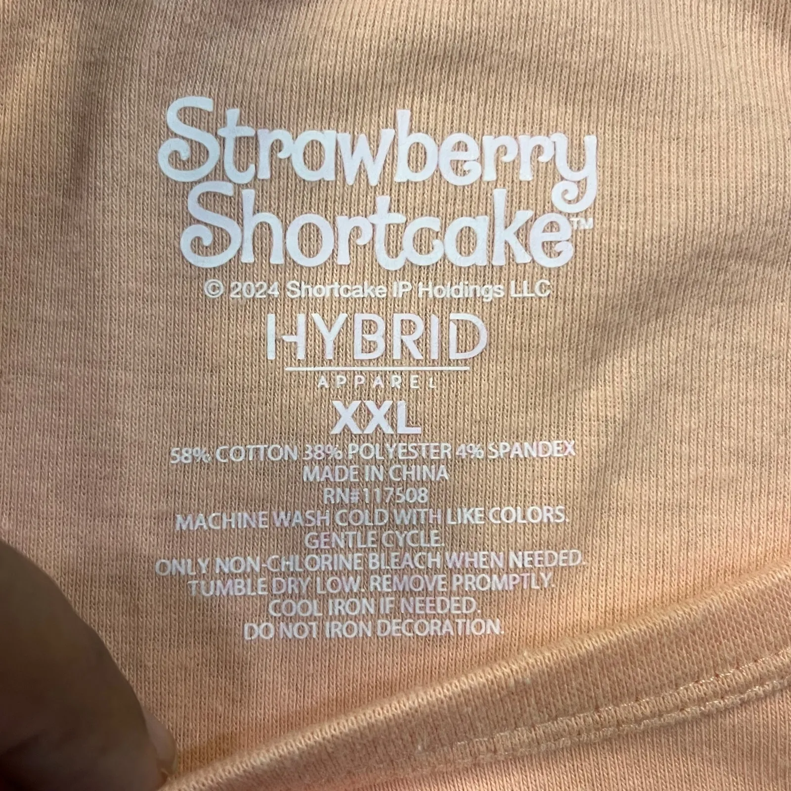 Strawberry Shortcake Y2K Cropped Tank Top XXL Cute Graphic Vintage Style Pink - Image 3