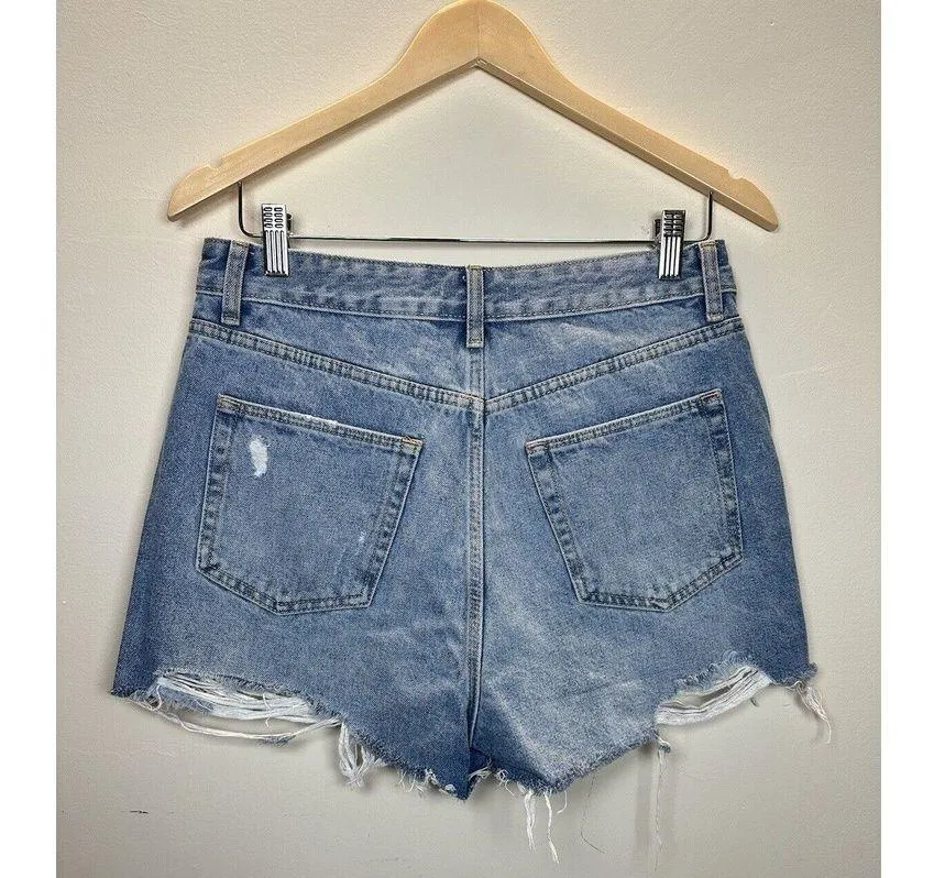 Lovers and Friends Women's Size 28 Jack High Rise Cut Off Denim Jean Shorts NWT - Image 6