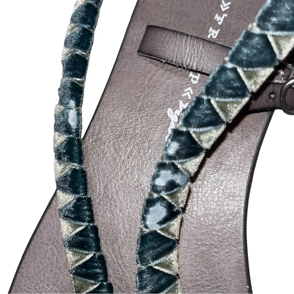 Free People X Faryl Robin Cayman Vegan Velvet Cross Sandals - Image 6