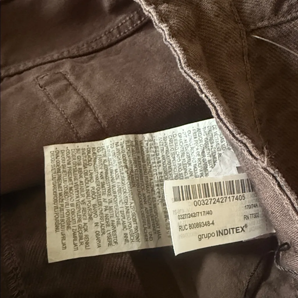 NWT  Zara RELAXED OVERSIZE TAPERED ANIMAL PRINT HIGH-WAIST TRF JEANS - Image 8