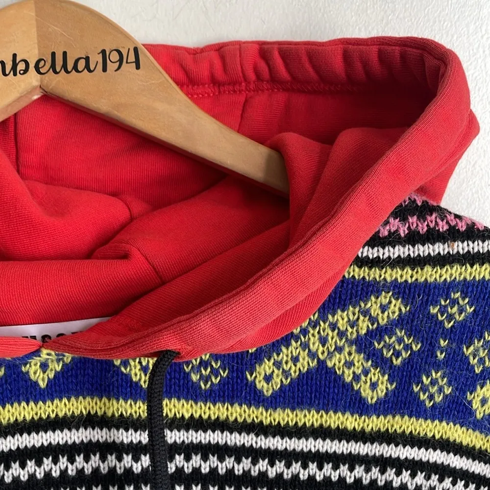 MSGM Sweater Hoodie In Multi Red Size XS - Image 10