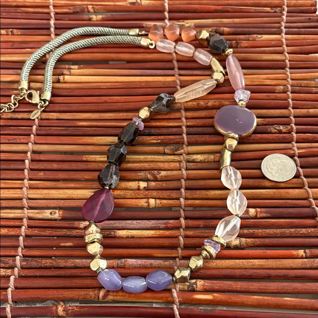 Chico's Multicolor Beaded Necklace With Cord 36”-40” - Image 4