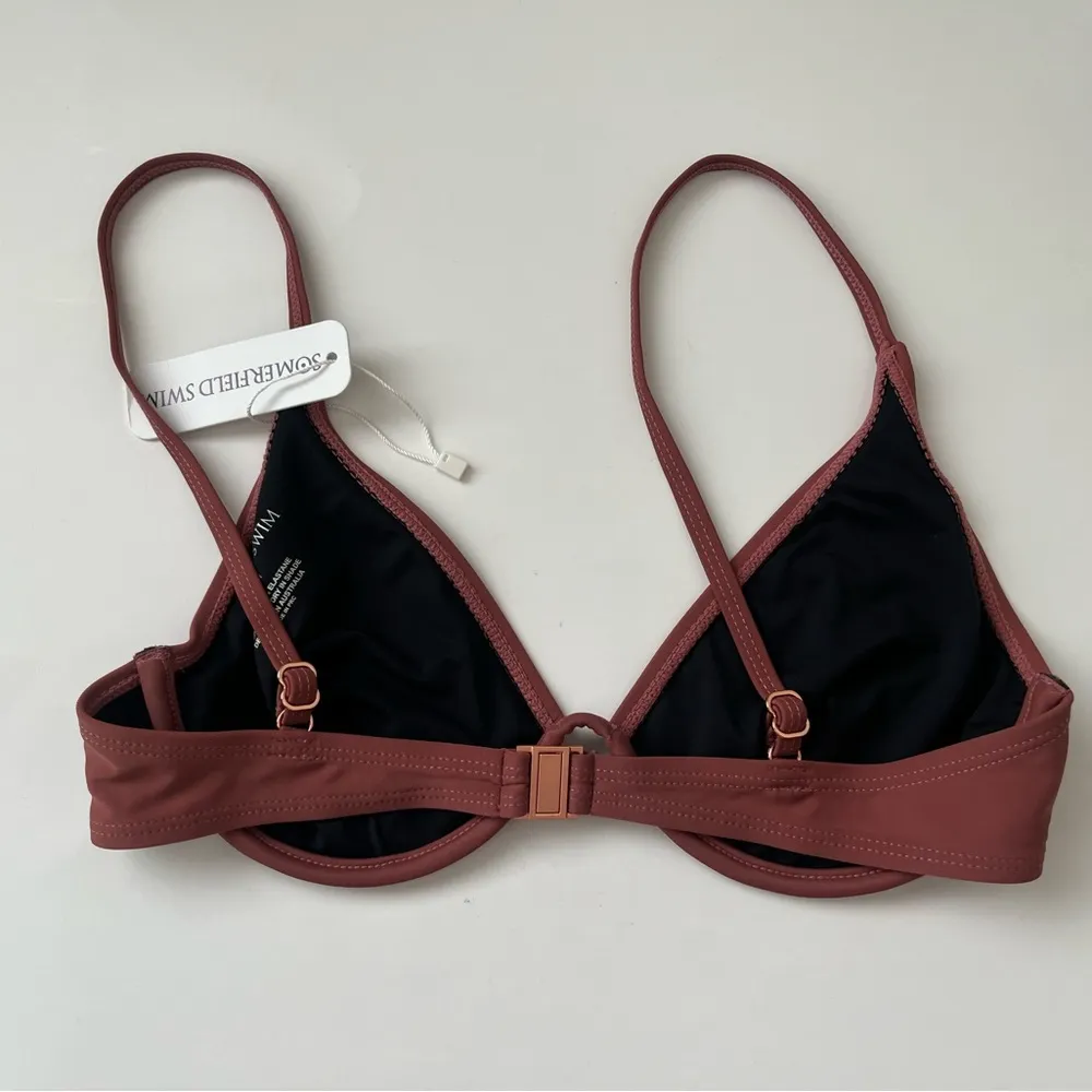 NWT SomerField swim wategos underwire bikini top bloom medium Pink - Image 8