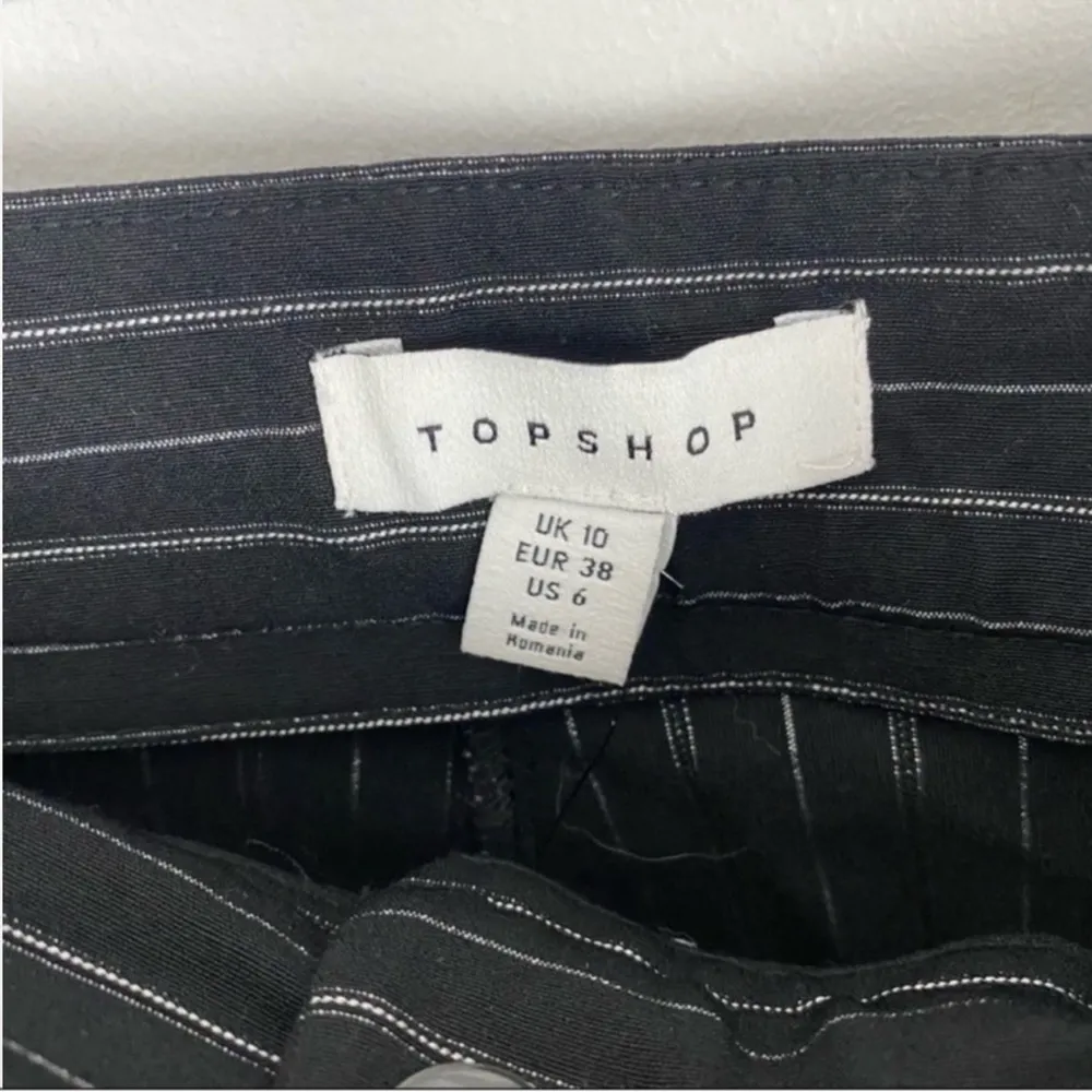 Topshop Dress Pants Straight Leg Trousers Size 6 NEW Black & White Striped - Image 7