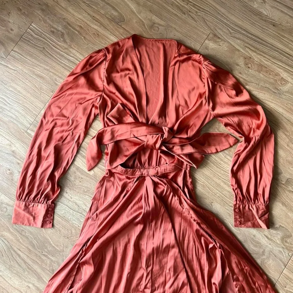 Elegant Rust Maxi Dress Orange - Image 2