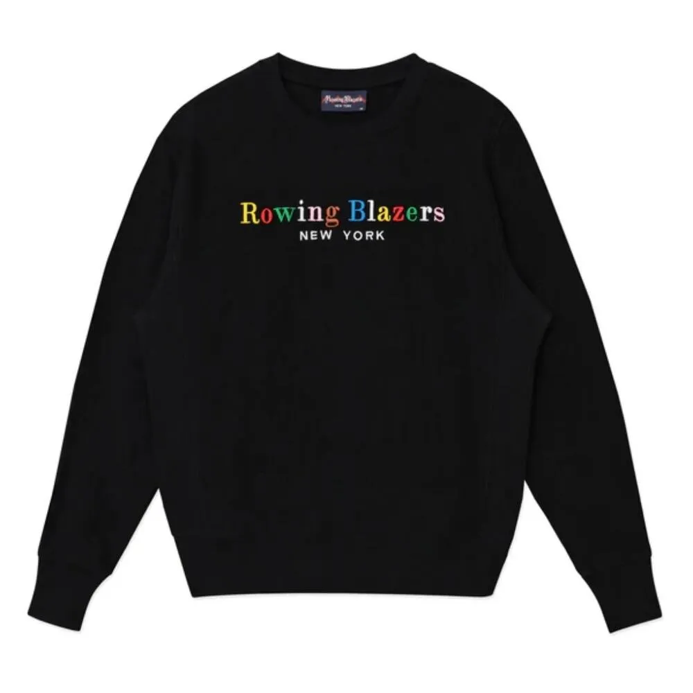 Rowing Blazers Unisex Spellout Crewneck Black Size Medium - Image 2