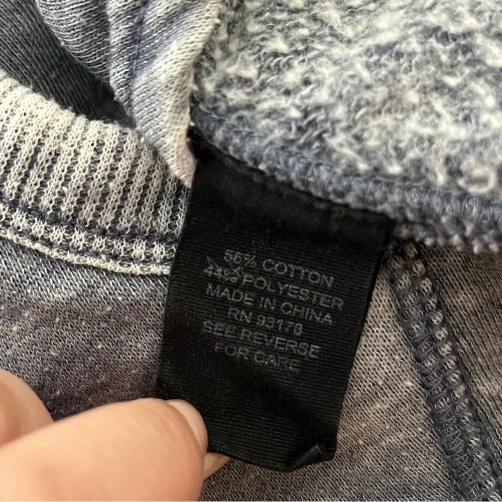 Truth by Republic Henley Hoodie Oversized Pullover Gray Stonewash M Size M - Image 6