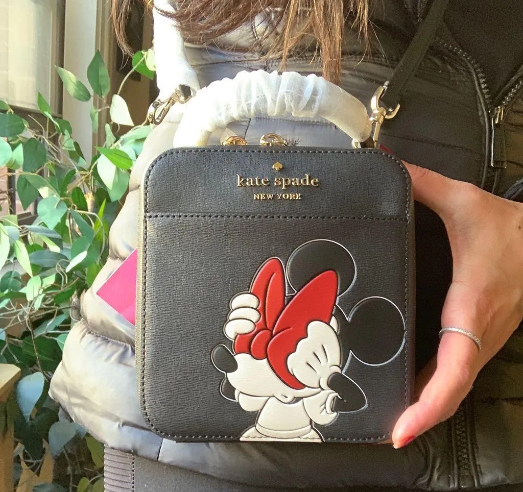 Authentic KATE SPADE leather Minnie Mouse Disney X zip around Crosby/Satchel - Image 14