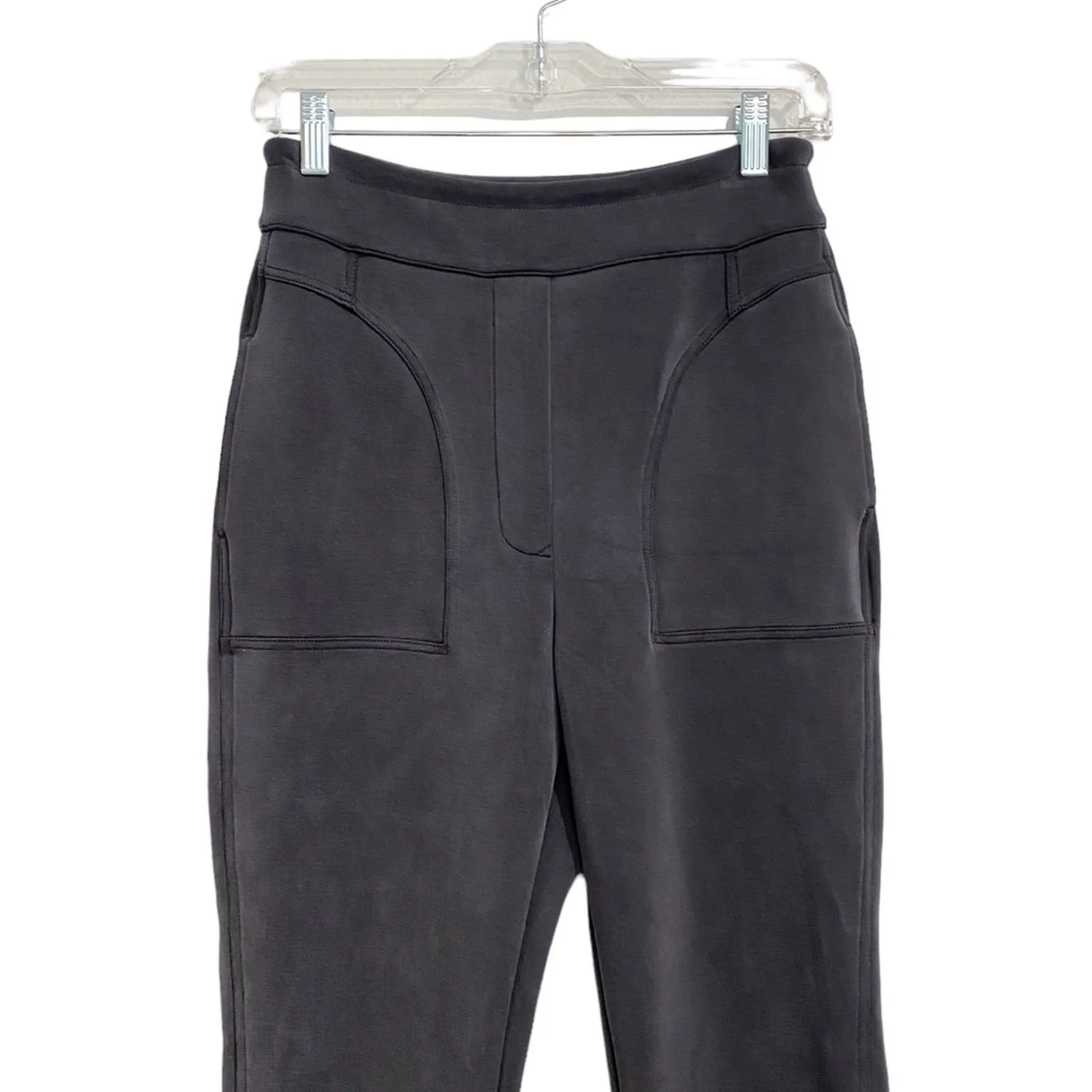 Chelsea & Violet Gray Knit High Waist Extreme Flare Pants Sz M - Image 3