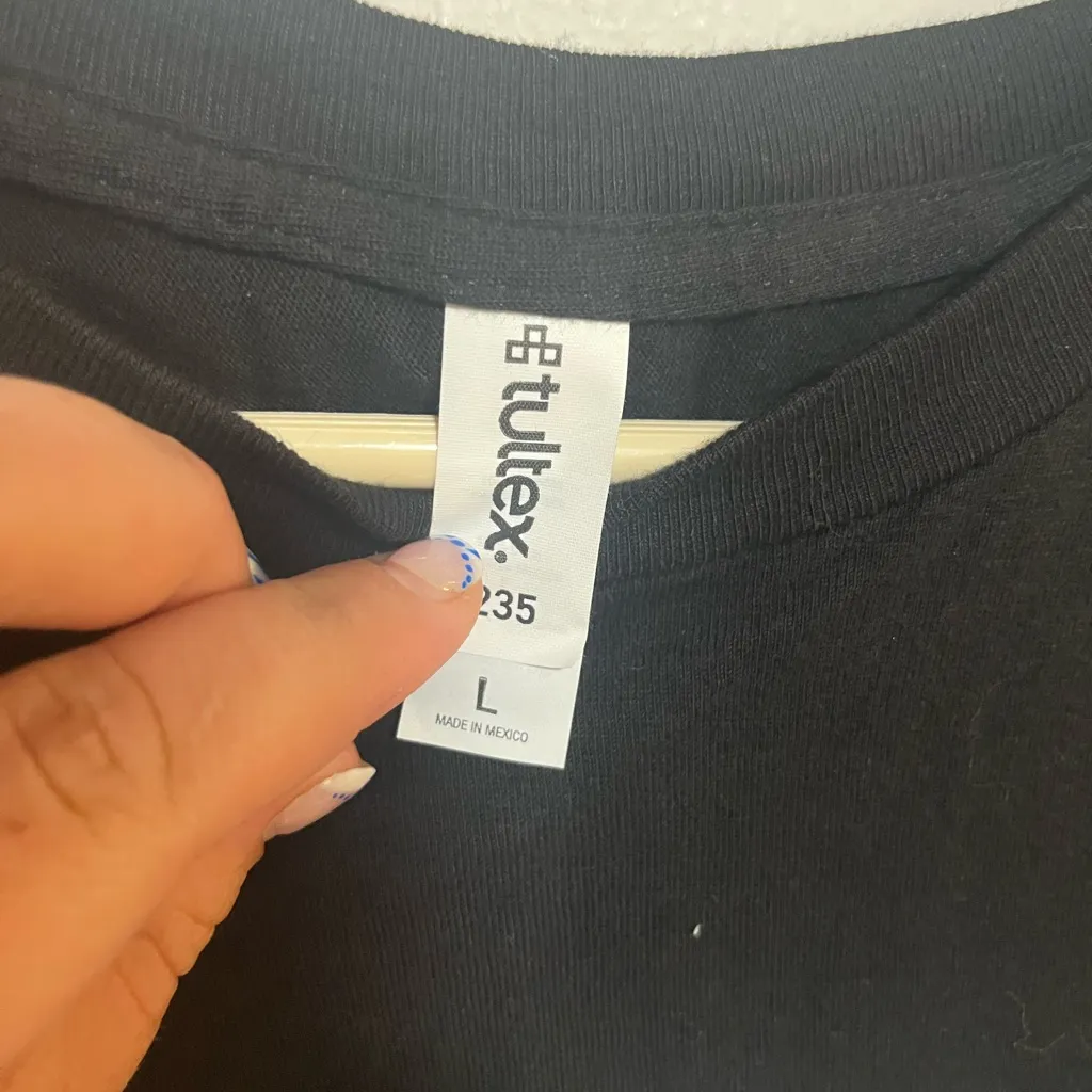 Tultex Black Short Sleeve Tee Concert Style - Image 2