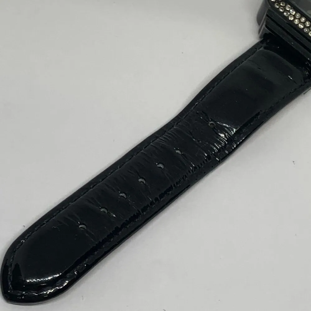 Express Crystals Black tone 35mm quartz analog watch Watch FMDEX1424 running - Image 7