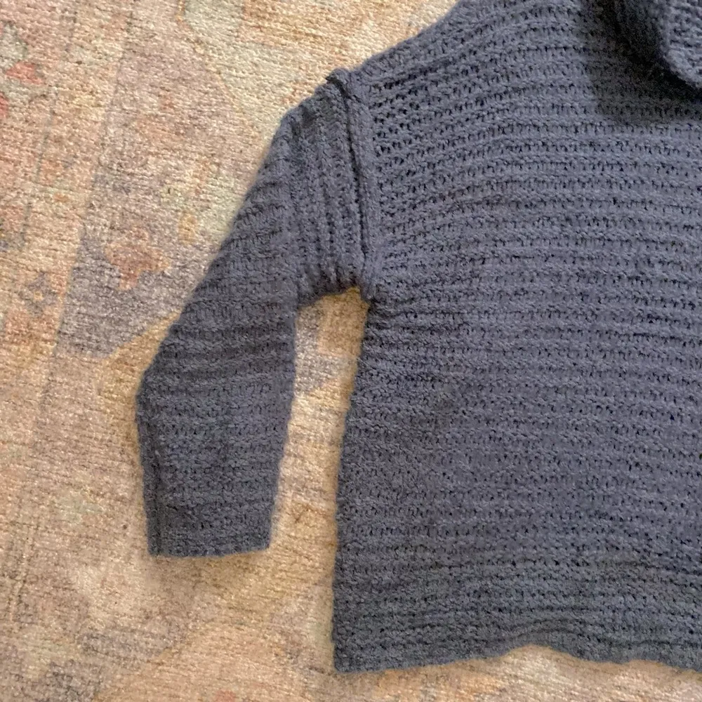 Chunky Loose Knit Soft and Cozy Boho Funnelneck Sweater - Image 3