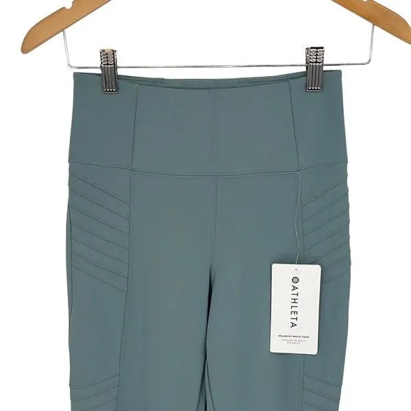 Athleta Women Delancey Moto Tight High Waist Legging Minimalist Grey Size XS NWT - Image 3