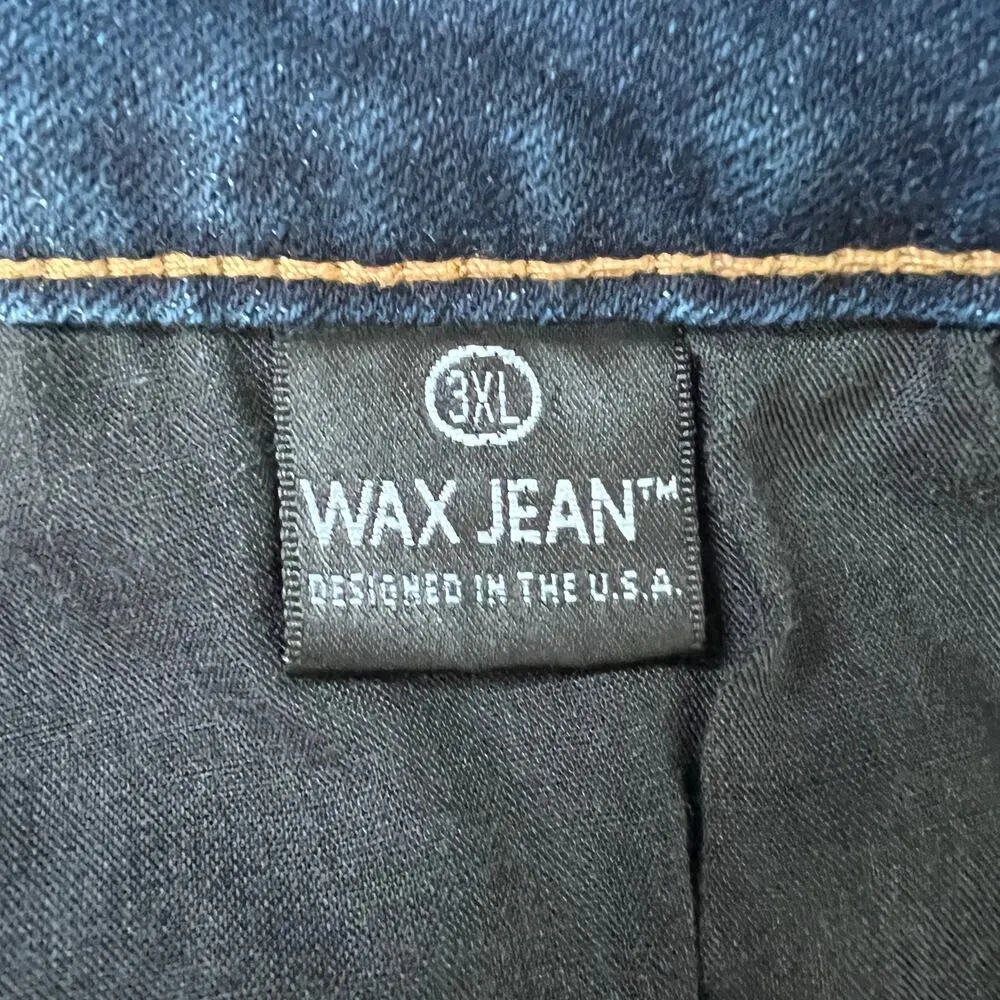 Wax Jean Womens Denim Short 3XL High Rise Dark Wash Stretch - Image 4