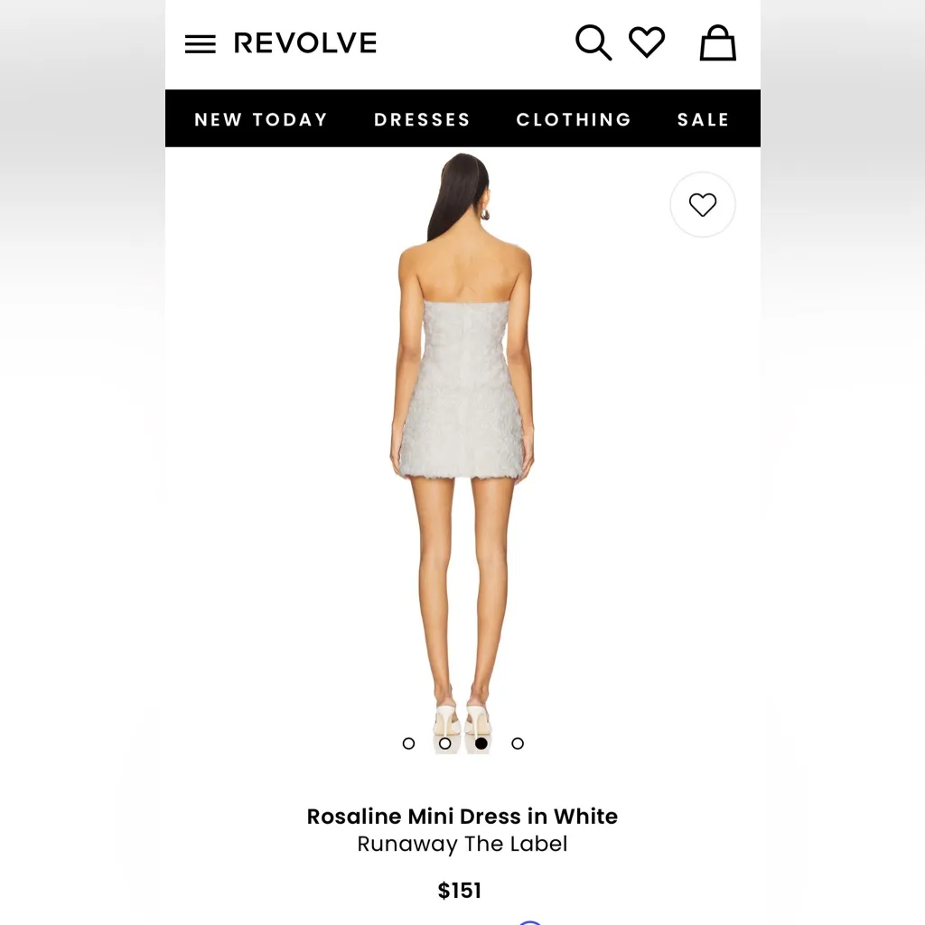 Rosaline Mini Dress in White Runaway The Label White Small NWT - Image 4