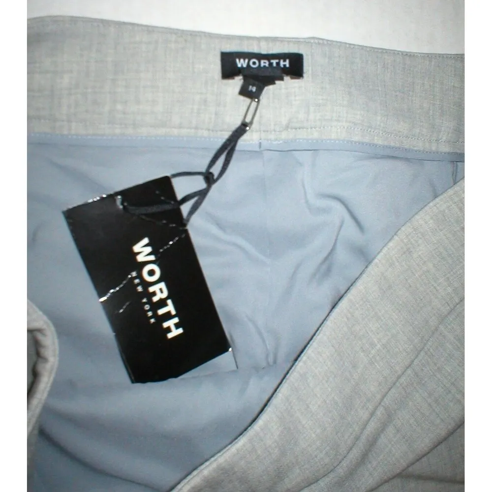 Womens Worth New York NWT $428 14 Dove Doubleface Jac Pant Wool Light Gray Work - Image 3