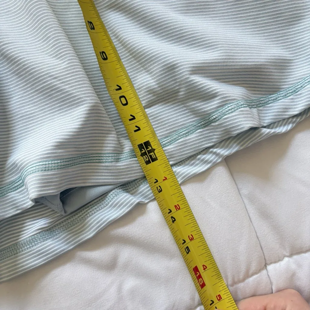 Adidas Parley Womens Size Large White Blue Skirt Skort Striped Golf Tennis - Image 6