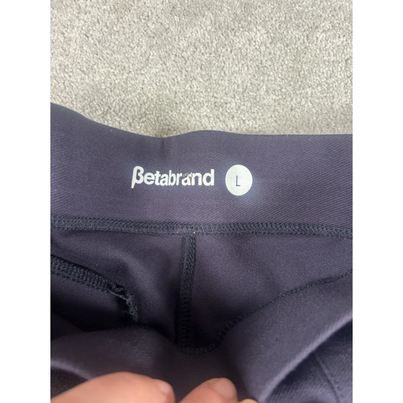 betabrand Flare Leg Dress Yoga Pants ink (navy) pockets large - Image 5