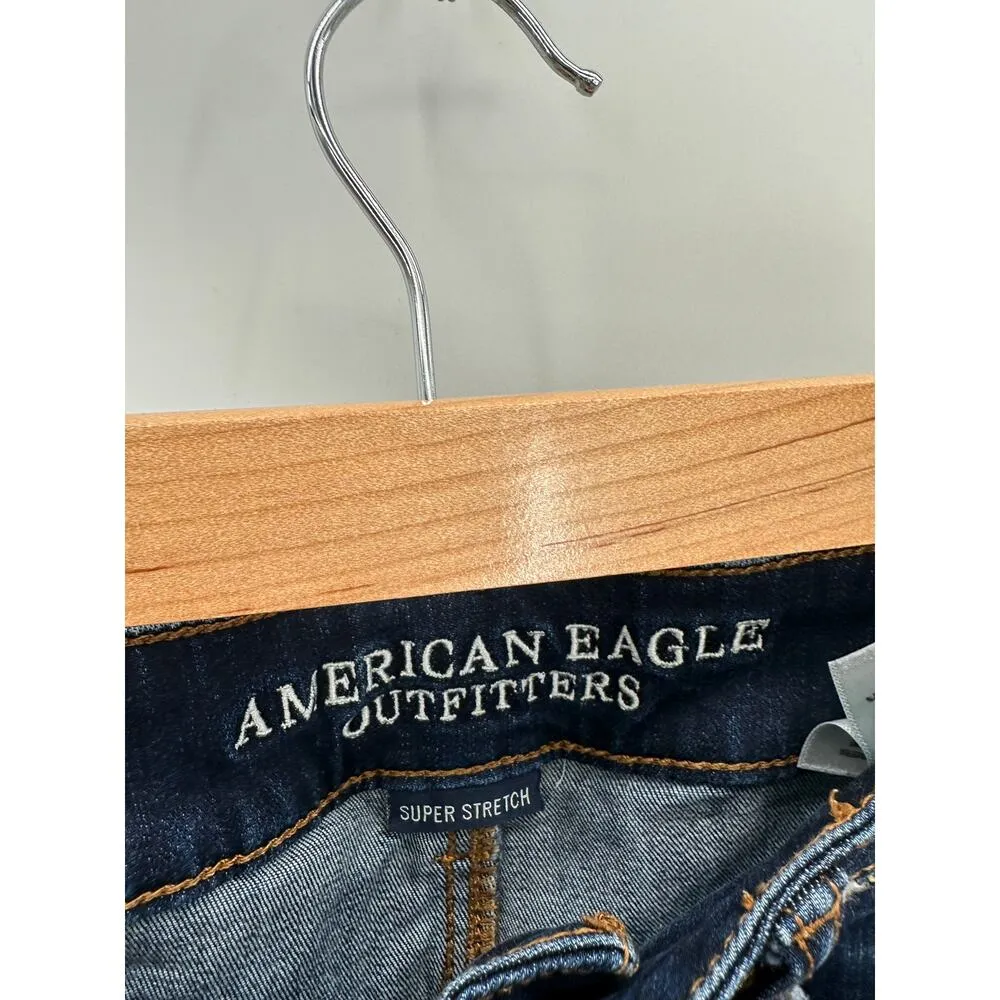American Eagle Hi-Rise Shortie Super Stretch Rolled Cuff Denim Shorts Size 6 - Image 3