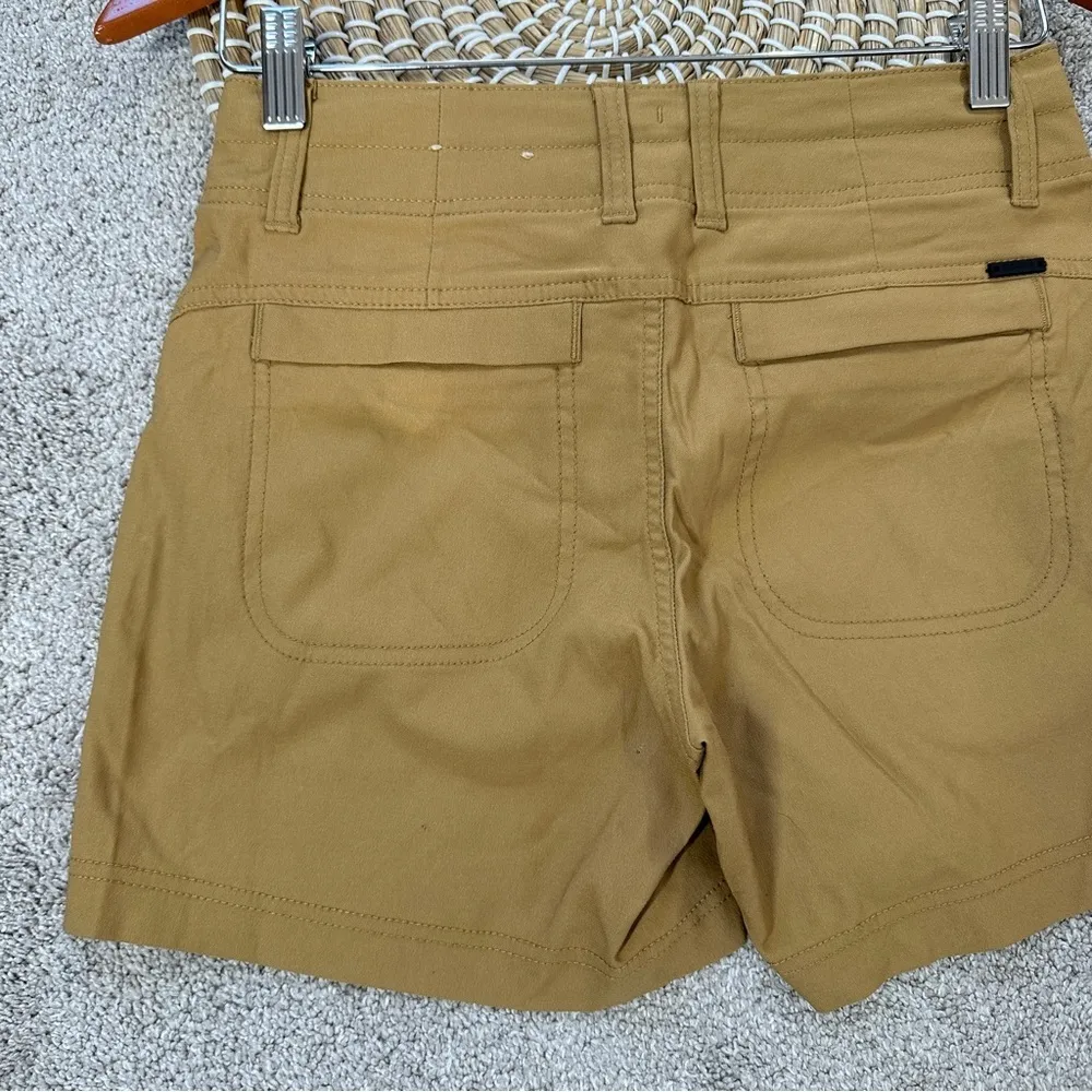 Prana Women’s Alana Short 5” Mid Rise Outdoor Hiking UPF 50+ Mustard Brown 4 - Image 6